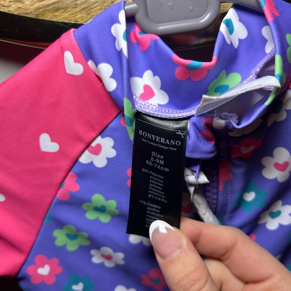 5 For $30 Floral Kids Rashguard in Pink and Blue - Picture 6 of 10